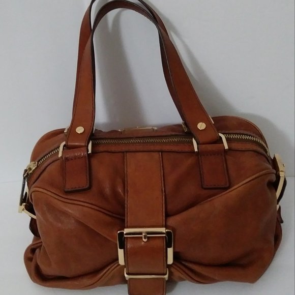 Michael Kors Collection Handbags - Michael Michael Kors Brown Leather Purse Satchel Bag RARE